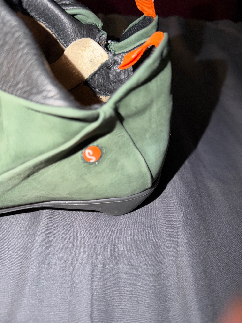 Softinos by FLY London - Leather Low Ankle Boot Farah Dark Green EU 39 US 8-8.5 - Picture 5 of 6